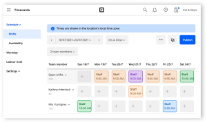 Square Teams Dashboard -Timecards_-_Available_Shifts_-_Human Resources Training Courses - National Bookkeeping Career Academy