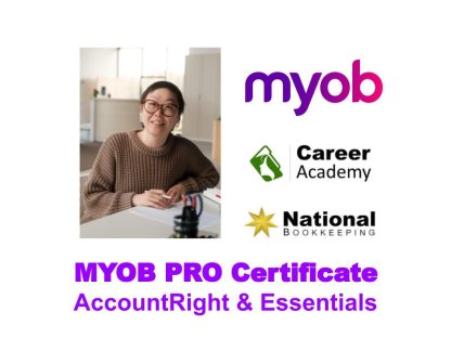 The Career Academy and National Bookkeeping Certificate for MYOB Essentials and AccountRight Professional Training Courses Logos 2022